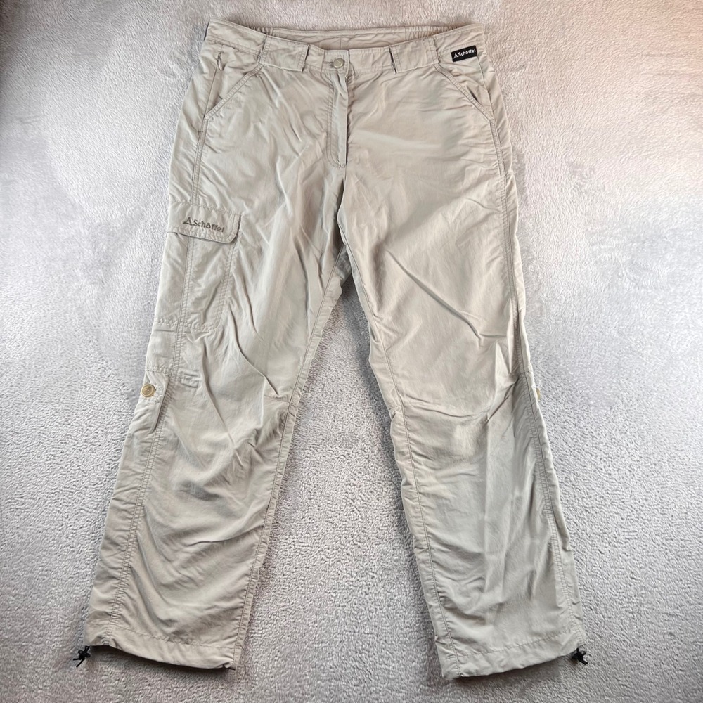 Schoffel Mens Outdoor Pants L Khaki Beige Ripstop Hiking Cargo pants READ